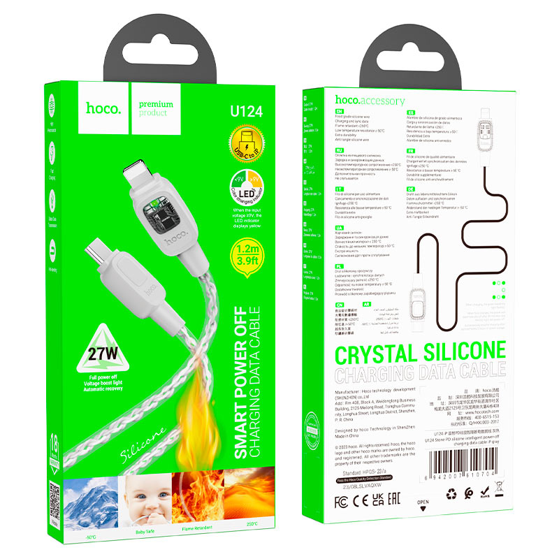 Cable Type-C to iP “U124 Stone” PD 27W fast charge