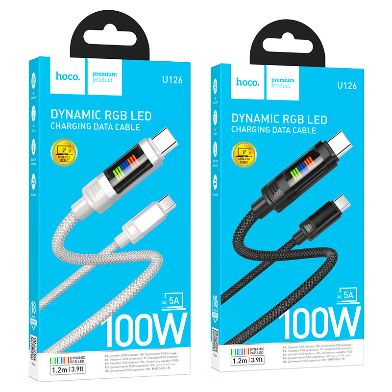 Cable Type-C to Type-C “U126 Lantern” PD 100W fast charge