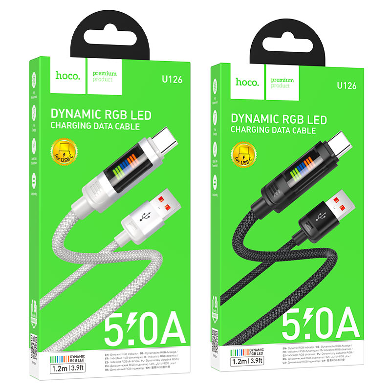 Cable USB to Type-C “U126 Lantern” 5A fast charge