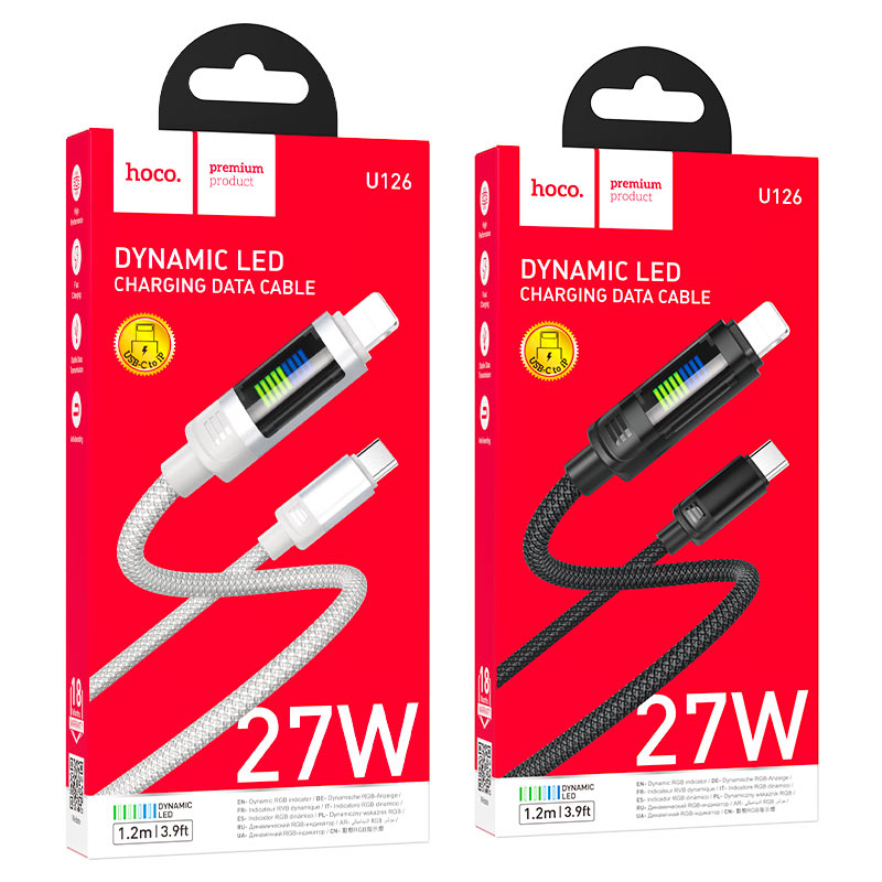 Cable Type-C to iP “U126 Lantern” PD 27W fast charge