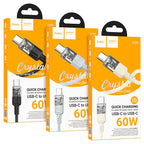 Cable Type-C to Type-C “U129 Spirit” PD 60W fast charge