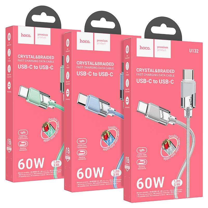Cable Type-C to Type-C “U132 Beijing” PD 60W fast charge