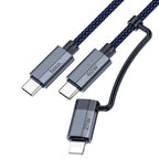 Cable Type-C to iP / Type-C “U134 Primero” PD 60W / 27W