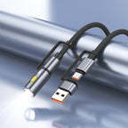 Cable Type-C / USB to Type-C / LED flashlight “U138” 60W