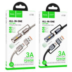 Cable Type-C / USB to Type-C / LED flashlight “U138” 60W
