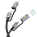Cable Type-C / iP to Type-C / LED flashlight “U138” 60W