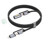 Cable Type-C / iP to Type-C / LED flashlight “U138” 60W