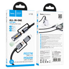 Cable Type-C / iP to Type-C / LED flashlight “U138” 60W