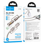 Cable Type-C / iP to Type-C / LED flashlight “U138” 60W