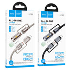 Cable Type-C / iP to Type-C / LED flashlight “U138” 60W