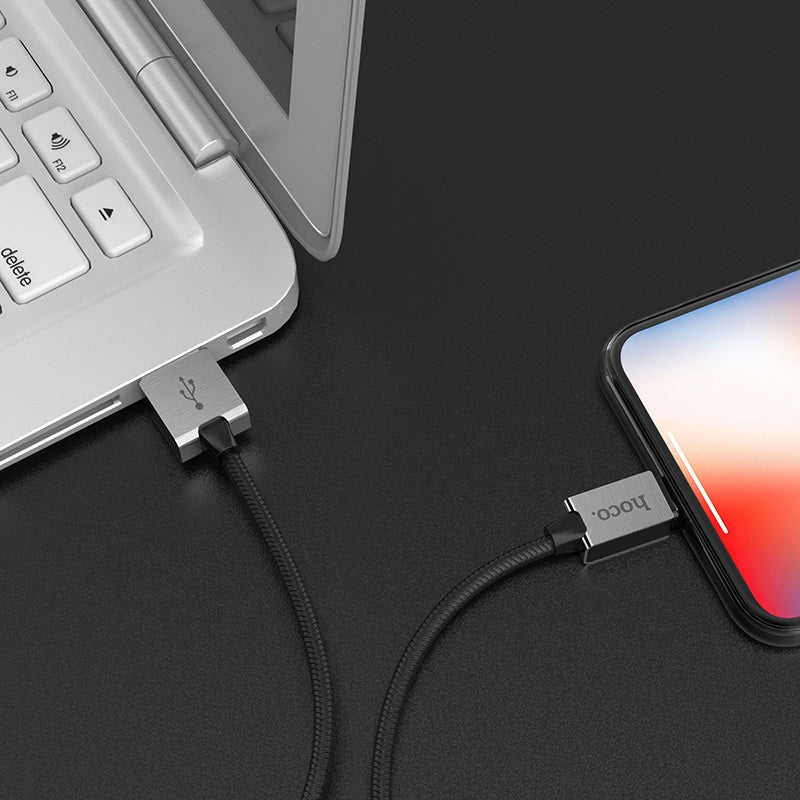 Charging cable USB to Lightning «U49 Refined steel» data sync