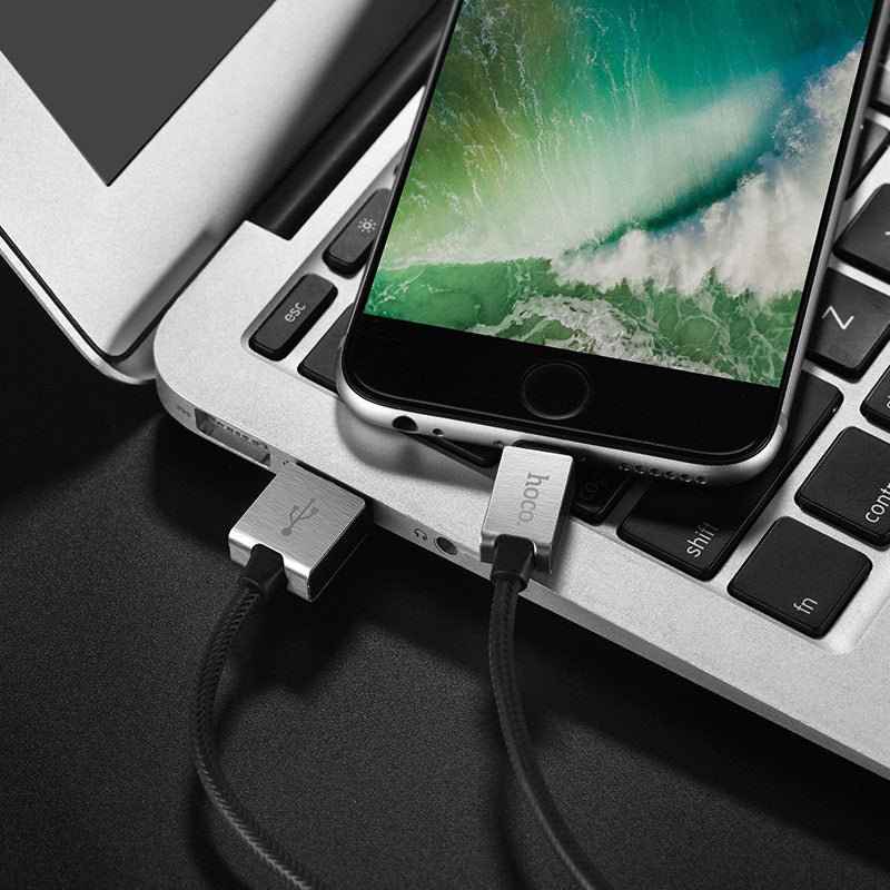 Charging cable USB to Lightning «U49 Refined steel» data sync