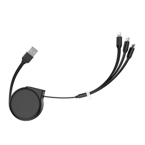 Cable USB to Lightning Micro-USB Type-C «U50» 3-in-1 charging wire