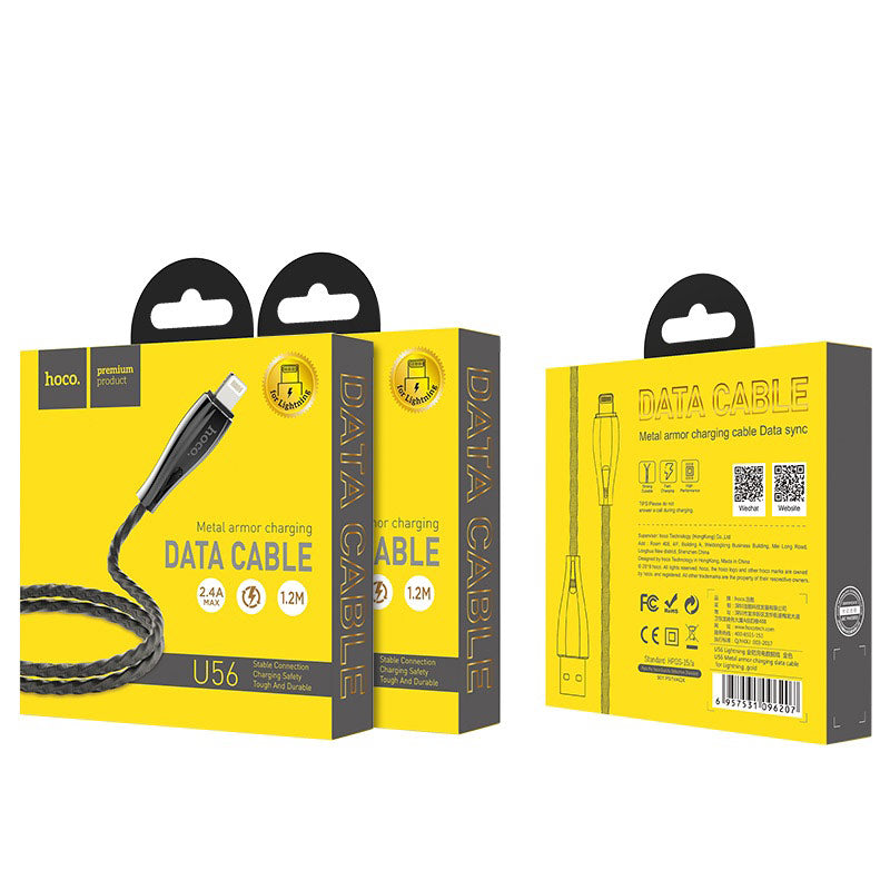 Cable USB to Lightning “U56 Metal armor” charging data sync