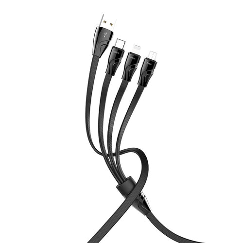 Cable USB to Lightning Micro-USB Type-C «U57 3-in-1 Twisting» 3-in-1 charging wire