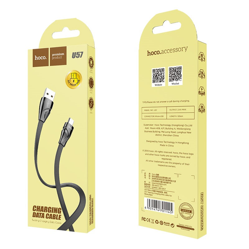 Cable USB to Micro-USB “U57 Twisting” charging data sync