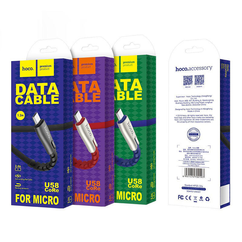 Cable USB to Micro-USB “U58 Core” charging data sync