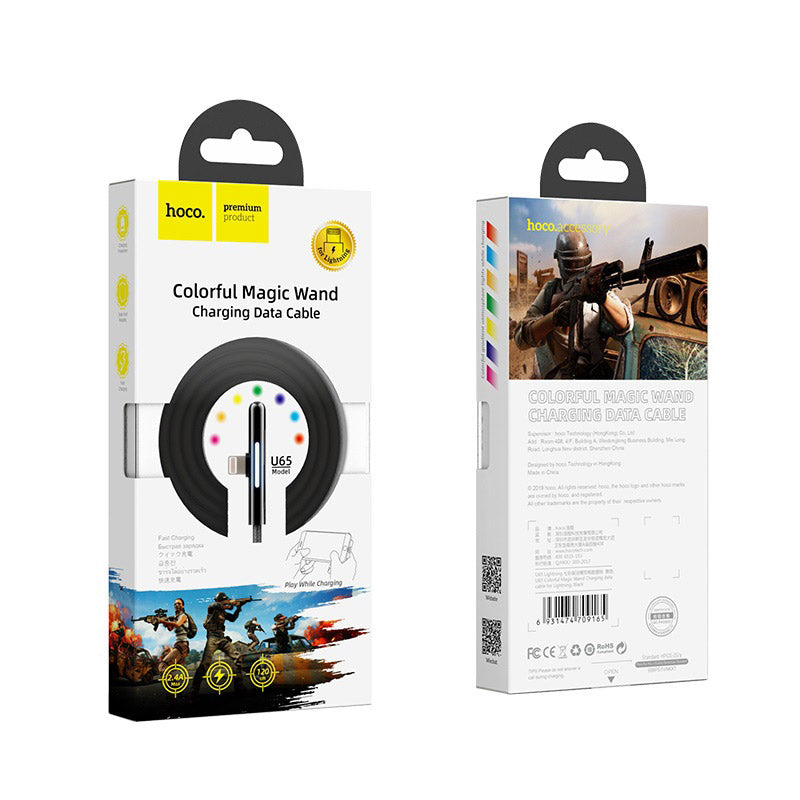 Cable USB to Lightning “U65 Colorful Magic Wand” charging data sync