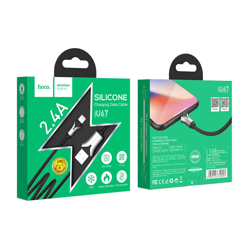 Cable USB to Lightning “U67 Soft silicone” charging data sync