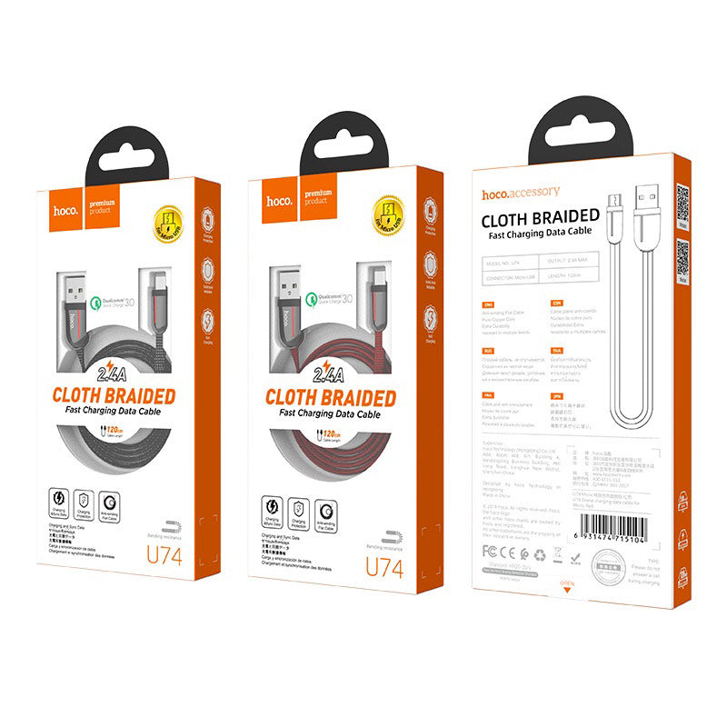 Cable USB to Micro-USB “U74 Grand” charging data sync