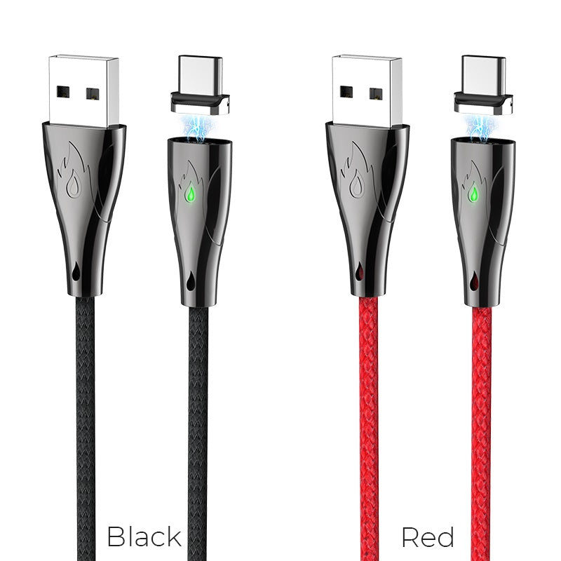 Cable USB to Type-C “U75 Blaze” magnetic charging data sync