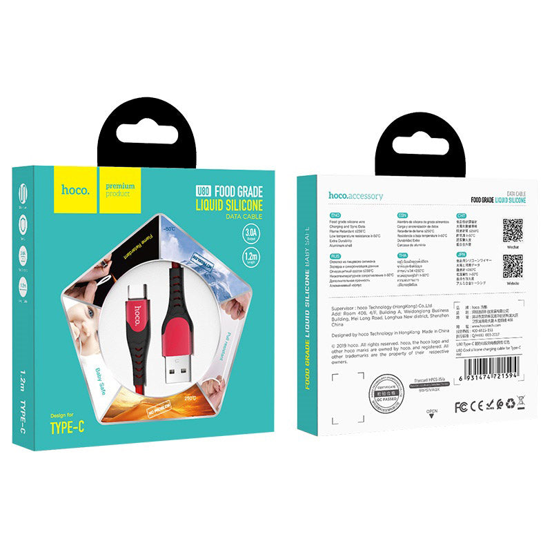 Cable USB to Type-C “U80 Cool silicone” charging data sync