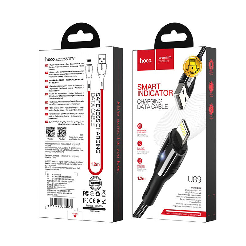 Cable USB to Lightning “U89 Safeness” charging data sync