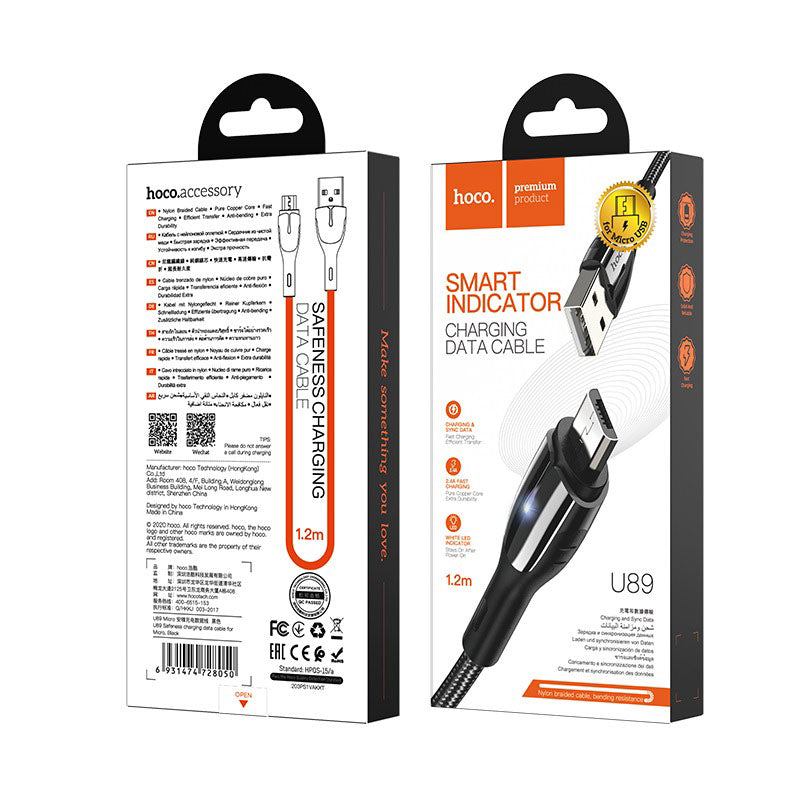 Cable USB to Micro-USB “U89 Safeness” charging data sync