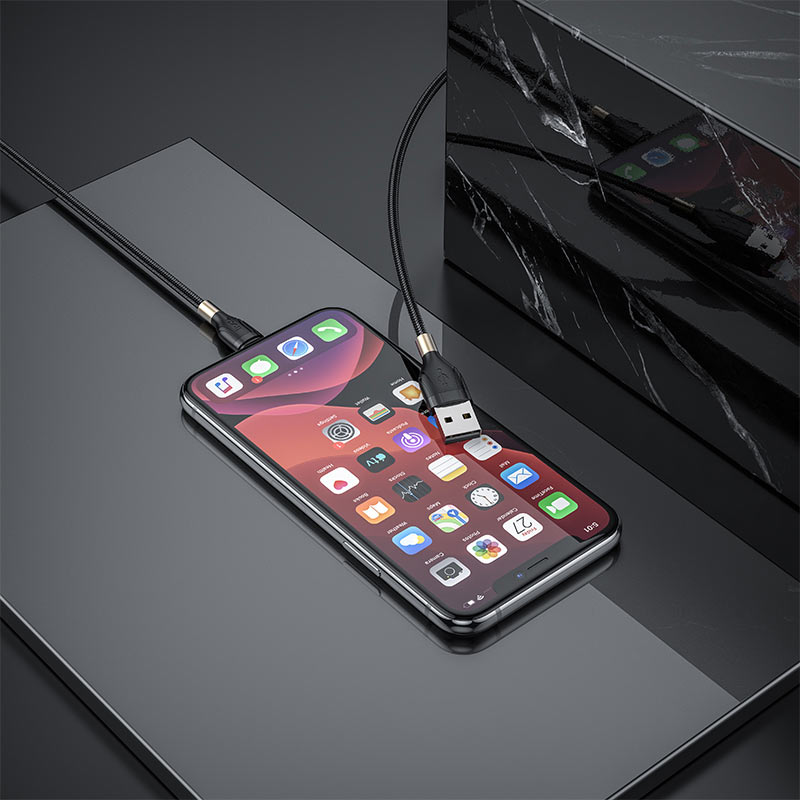 Cable USB to Lightning “U92 Gold collar” charging data sync