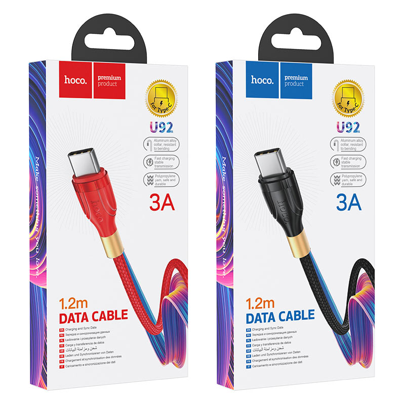 Cable USB to Type-C “U92 Gold collar” charging data sync