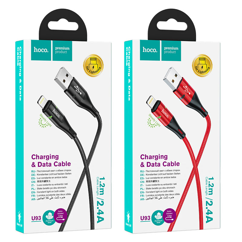 Cable USB to Lightning “U93 Shadow” charging data sync