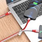 Cable 2-in-1 USB to Lightning / Type-C “U97 Zipper”