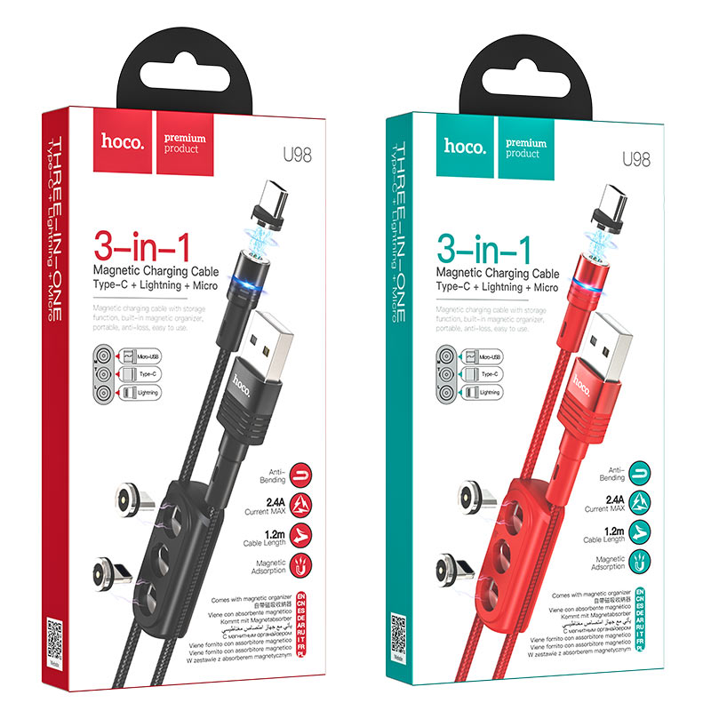 Cable 3-in-1 “U98 Sunway” magnetic charging