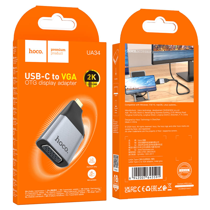 Adapter Type-C to VGA “UA34”