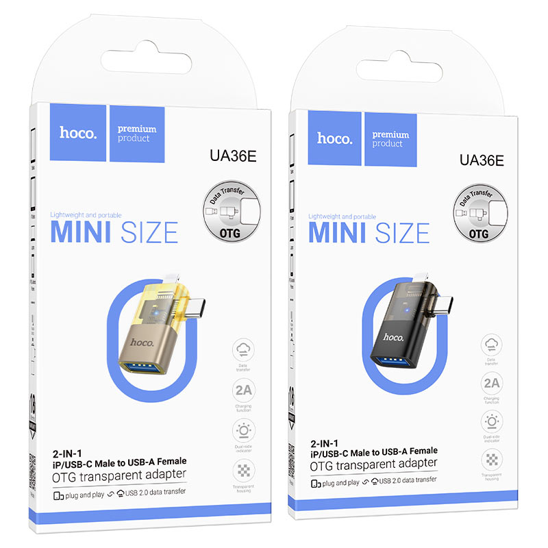 Adapter Type-C / iP to USB-A “UA36E”