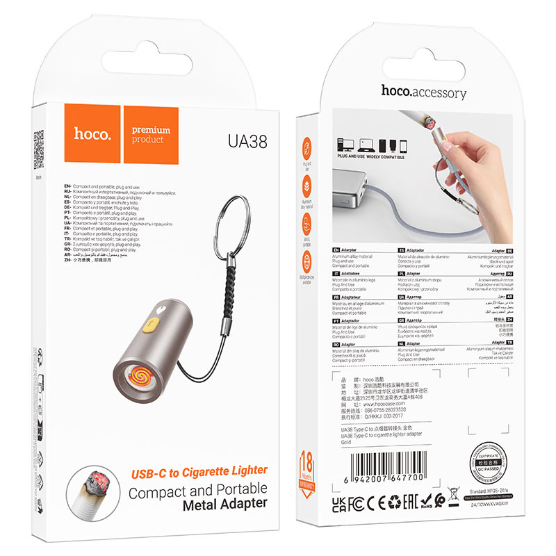 Adapter Type-C to cigarette lighter “UA38”