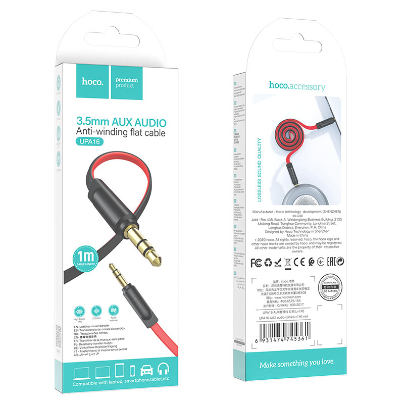Cable 3.5mm to 3.5mm “UPA16” audio AUX