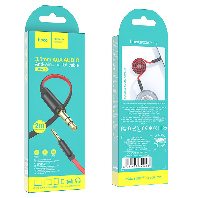Cable 3.5mm to 3.5mm “UPA16” audio AUX