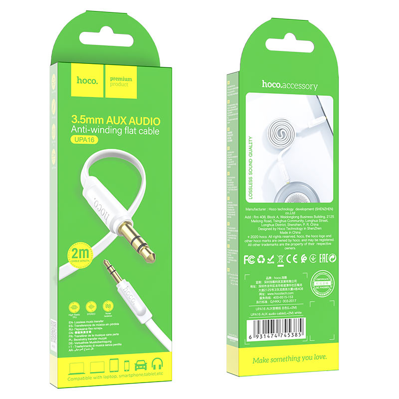 Cable 3.5mm to 3.5mm “UPA16” audio AUX