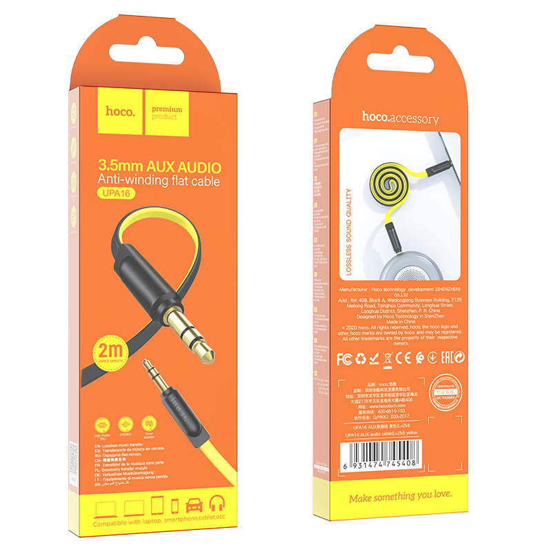Cable 3.5mm to 3.5mm “UPA16” audio AUX