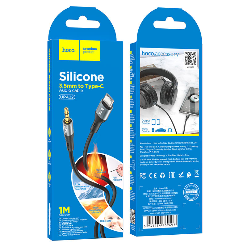 Cable 3.5mm to Type-C “UPA22” audio conversion
