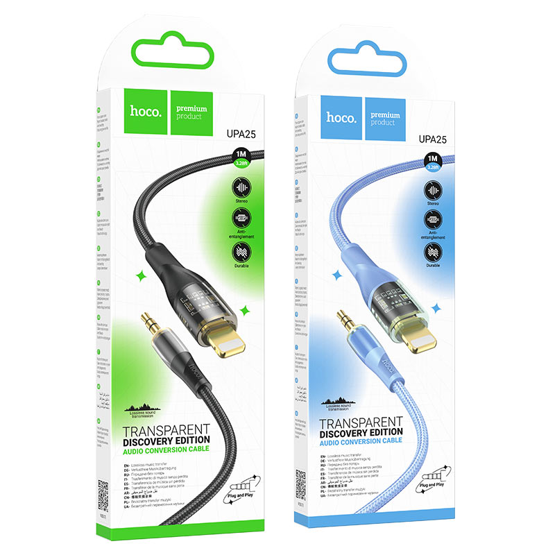 Cable 3.5mm to iP “UPA25 Transparent Discovery Edition”
