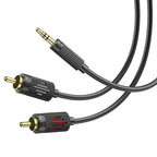 Cable 3.5mm to 2×RCA “UPA28” audio conversion
