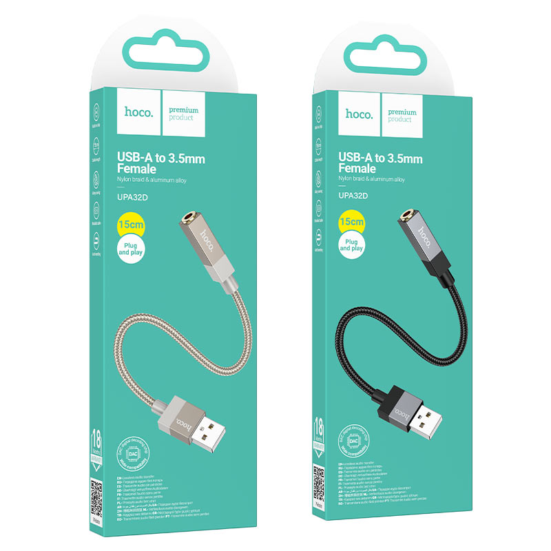 Adapter USB-A to 3.5mm “UPA32D Clever” audio converter