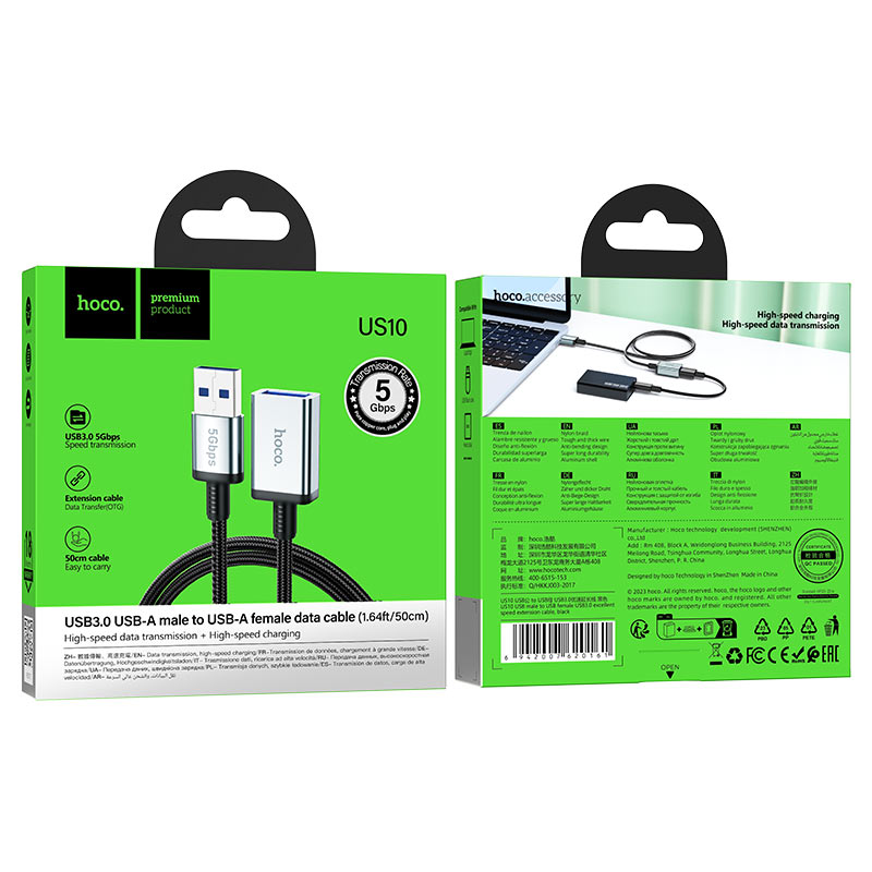 Extension cable USB-A male to USB-A female “US10” USB3.0