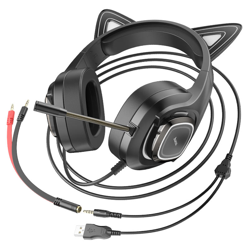 Headphones “W107 Cute cat” gaming headset