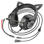 Headphones “W107 Cute cat” gaming headset
