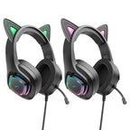 Headphones “W107 Cute cat” gaming headset