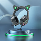 Headphones “W107 Cute cat” gaming headset