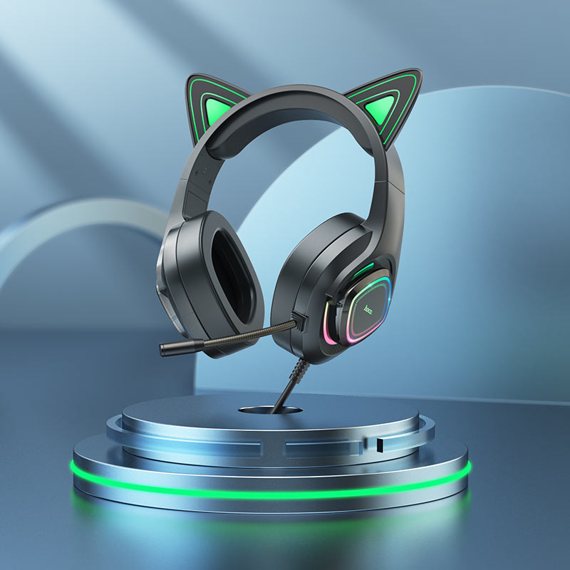 Headphones “W107 Cute cat” gaming headset